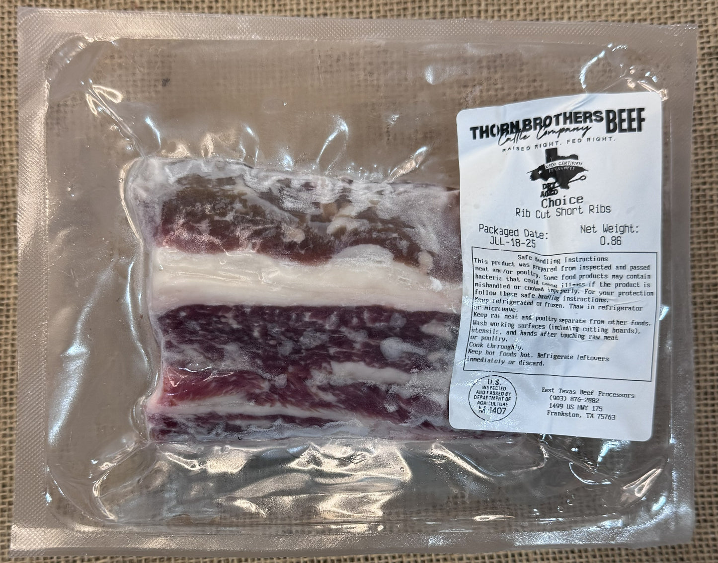 Rib Cut Short Ribs